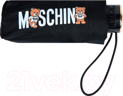 Зонт складной Moschino 8550-superminiA Logo With Bears Black+Box Teddy