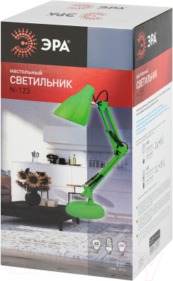 Настольная лампа ЭРА N-123-E27-40W-GR / Б0052756 (зеленый)