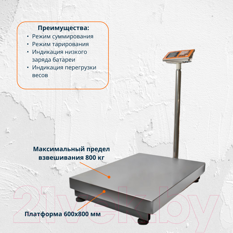 Весы платформенные Shtapler PW 800 60x80 / 71057101