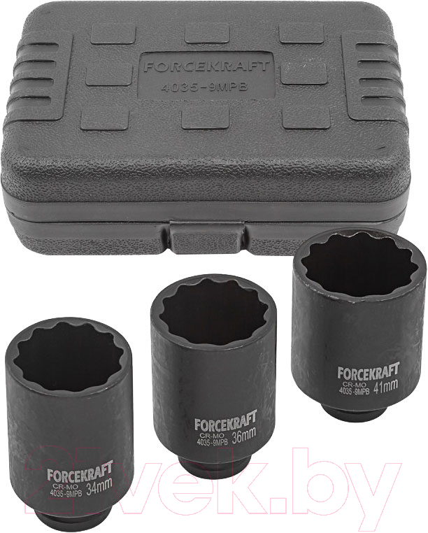 Набор головок слесарных ForceKraft FK-4035-9MPB