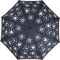 Зонт складной Moschino 8686-OCA Lettering Black - 