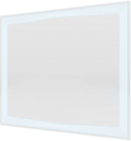 Зеркало Пекам Lines 80x60 / lines-80x60dcl (с подсветкой, с сенсором на взмах руки, часами) - 