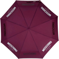 Зонт складной Moschino 8870-OCX Logo Couture Burgundy - 