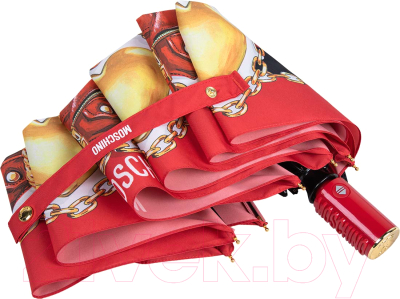 Зонт складной Moschino 8951-OCC Biker Hearts Red