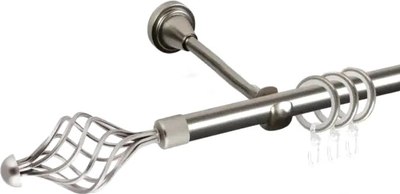 

Карниз для штор, Prime D16Г + наконечники Ажур