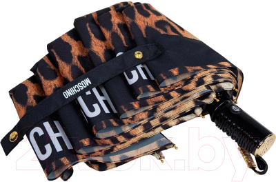 Зонт складной Moschino 8980-OCА Leopard Black/Leo