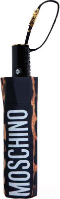 Зонт складной Moschino 8980-OCА Leopard Black/Leo