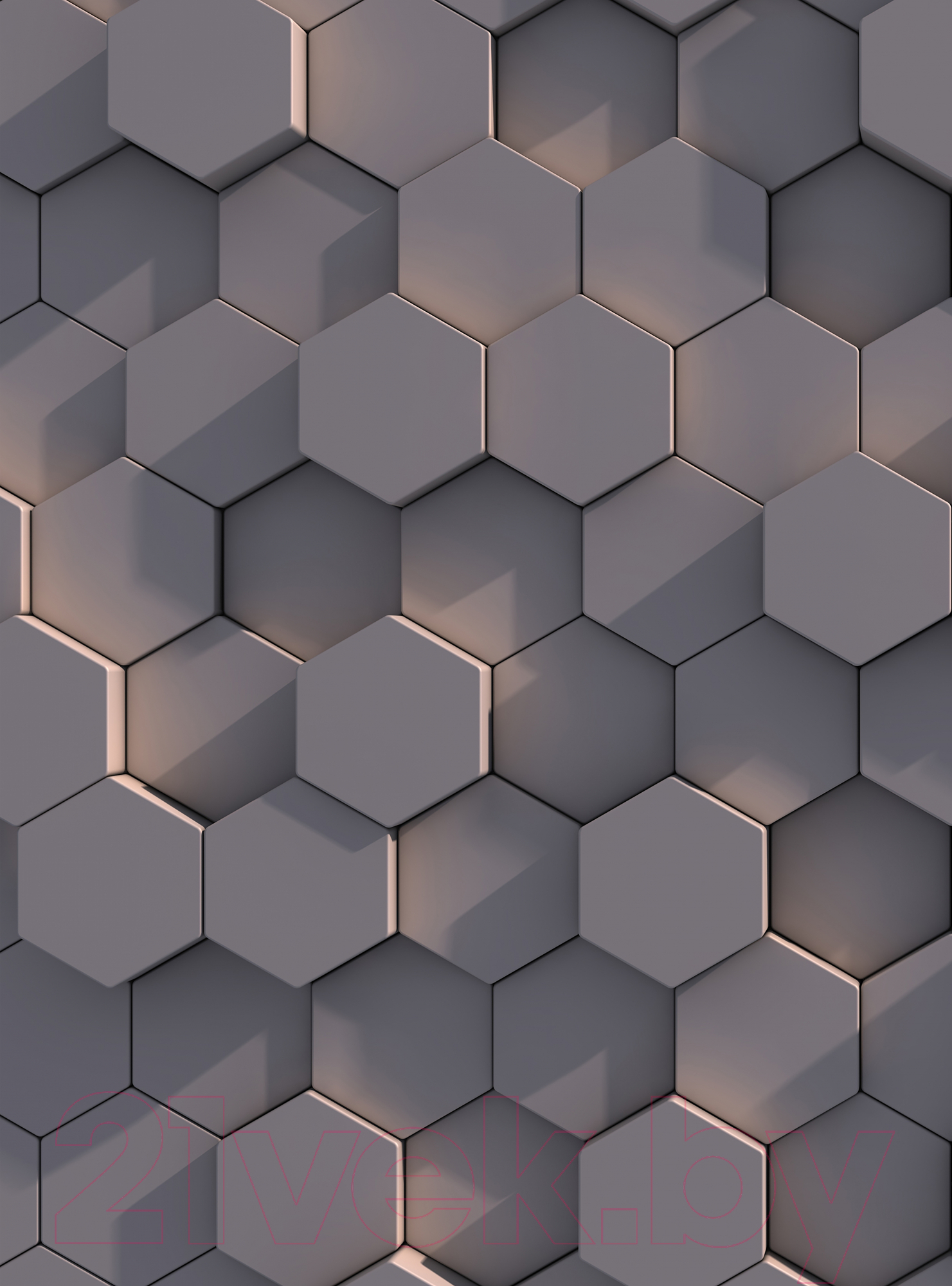 Фотообои листовые Vimala 3D Шестиугольники 3 (270x200) — фото 1