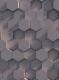Фотообои листовые Vimala 3D Шестиугольники 3 (270x200) - 