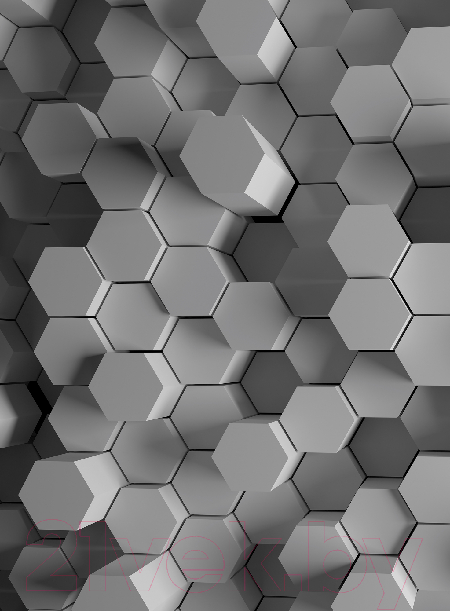 Фотообои листовые Vimala 3D Шестиугольники 4 (270x200) — фото 1