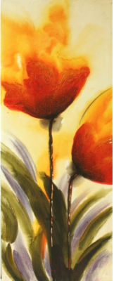 Картина Tennonart Краски тюльпанов 40x100 / TN3835