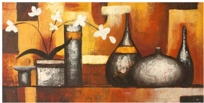 Изображение товара Картина Tennonart Орхидея с вазами 40x80 / TN3844