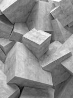 Фотообои листовые Vimala Серые кубы в пространстве (270x200) - 