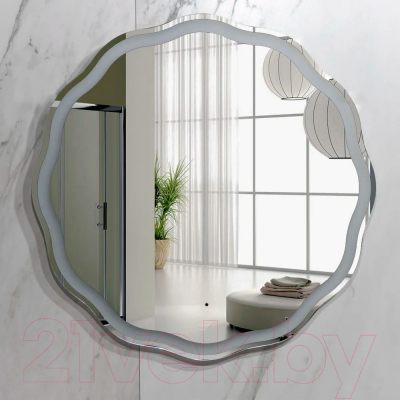 Зеркало Пекам Roma 70x70 / roma-70x70s (с подсветкой, с сенсором на прикосновение)