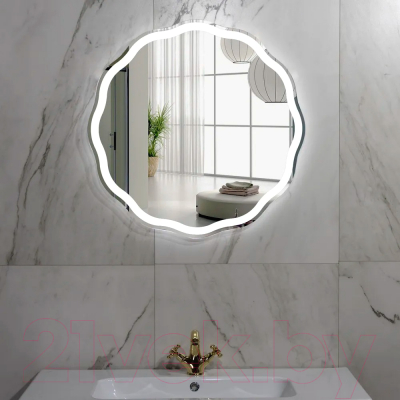 Зеркало Пекам Roma 70x70 / roma-70x70s (с подсветкой, с сенсором на прикосновение)