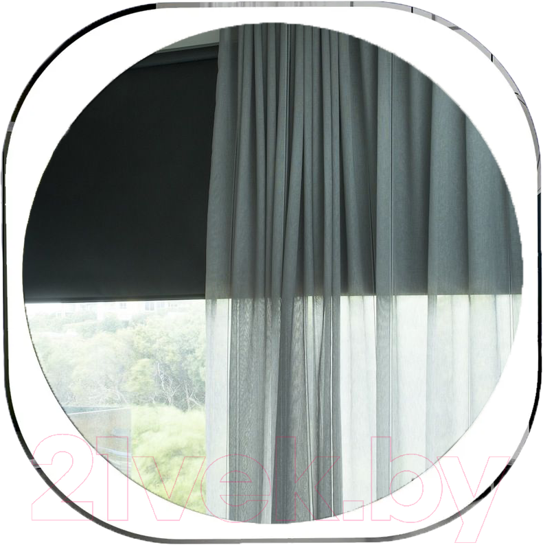 Зеркало Пекам Anna 80x80 / anna-80x80spcl (подсветка, двойной сенсор на прикосновение, подогрев, часы)
