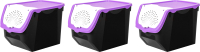 Набор контейнеров El Casa 506 / 640136_3 (3шт, черный/фиолетовый) - 