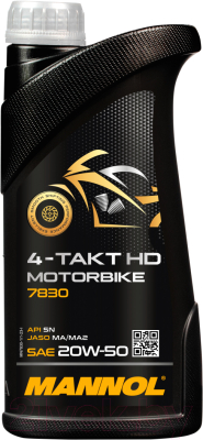 Моторное масло Mannol 4-Takt Motorbike HD 20W50 / MN7830-1 (1л)