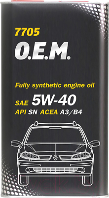 Моторное масло Mannol OEM 5W40 SN / MN7705-4ME (4л)