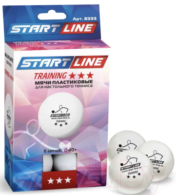 Набор мячей для настольного тенниса Start Line Training 3 / 8333