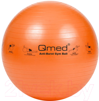 Гимнастический мяч Qmed ABS Gym Ball 25см (оранжевый)