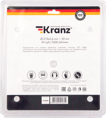 Пильный диск Kranz KR-92-0120