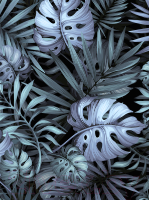 Фотообои листовые Vimala Рисованные листья 6 (270x200)