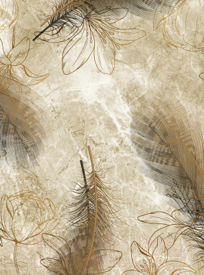 Фотообои листовые Vimala Рисованные перья 2 (270x200)