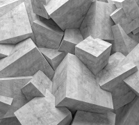 Фотообои листовые Vimala Серые кубы в пространстве (270x300) - 