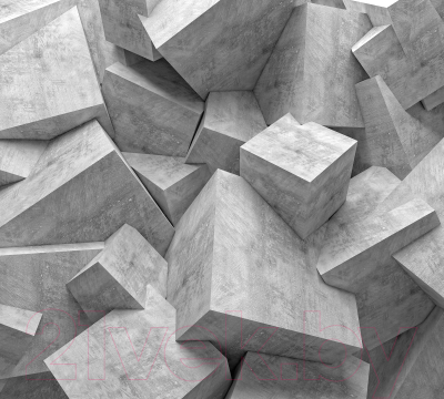 Фотообои листовые Vimala Серые кубы в пространстве (270x300)