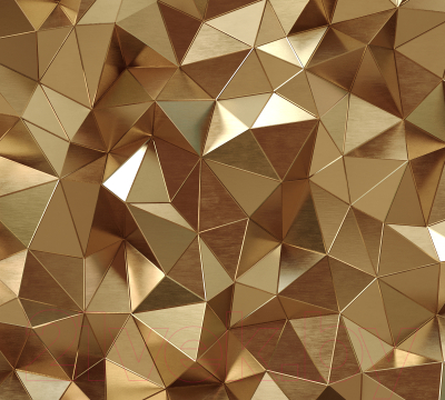 Фотообои листовые Vimala Треугольники в золоте (270x300)