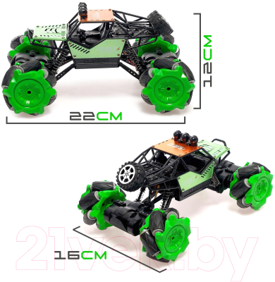 Радиоуправляемая игрушка Sima-Land Джип-акробат / 5187464 (зеленый)