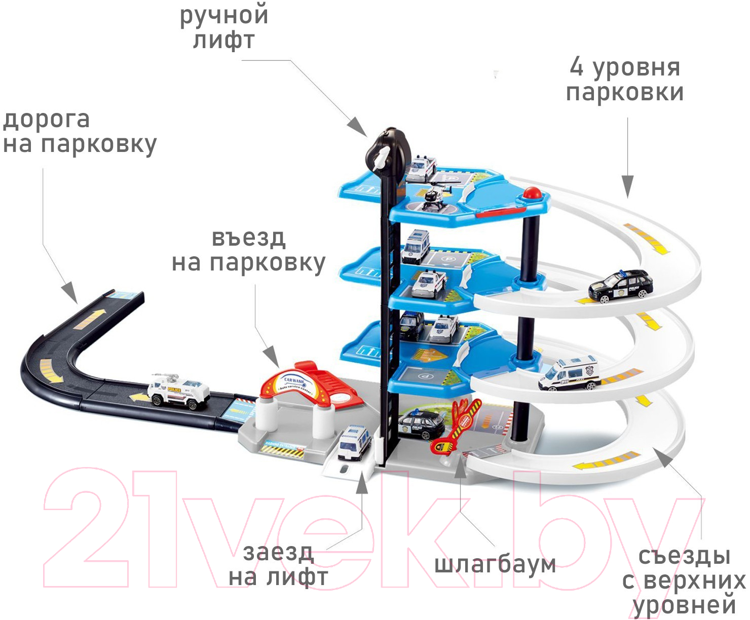 Паркинг игрушечный Sima-Land Городская полиция / 4424310