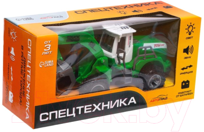 Экскаватор игрушечный Автоград Стройтехника / 7779125 (зеленый)
