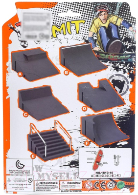 Изображение товара Игровой набор Sima-Land Пальчиковый с рампой Скейт-парк / 5480871 (микс)