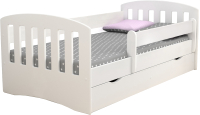 Кровать-тахта детская Мебель детям Классика 80x140 К-80 (белый) - 