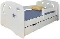 Кровать-тахта детская Мебель детям Ночь 80x170 Н-80 (белый) - 