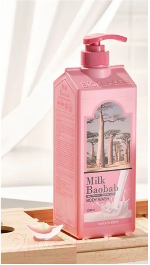 Гель для душа Milk Baobab Original Body Wash Damask Rose (1л) — фото 2