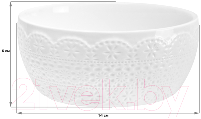 Набор салатников Elan Gallery Кружево / 950061_4 (4шт)
