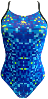 Купальник для плавания Turbo Women Pixels Pro Racer Thin Strap / 83015732-0006 (р-р 34) - 
