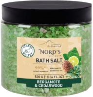 Соль для ванны Nord's Secret Бергамот и кедр с эфирным маслом Тонизирующая (520г) - 