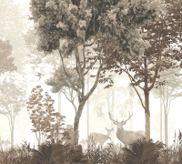 Фотообои листовые Vimala Рисованный лес 4 (270x300) - 