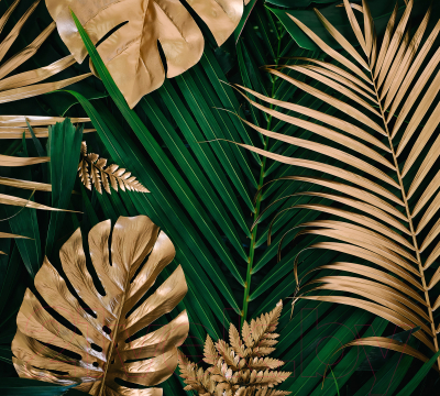 Фотообои листовые Vimala Золотые листья (270x300)
