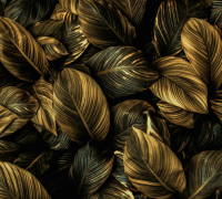 Фотообои листовые Vimala Золотые листья 2 (270x300) - 