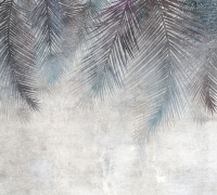 Фотообои листовые Vimala Листья пальмы в серо-голубом (270x300) - 