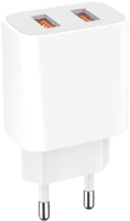 Адаптер питания сетевой GoPower GP1U 2USB 2.4A 12W / 00-00018570 (белый) - 