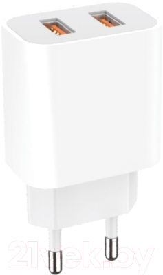 Адаптер питания сетевой GoPower GP1U 2USB 2.4A 12W / 00-00018570 (белый)