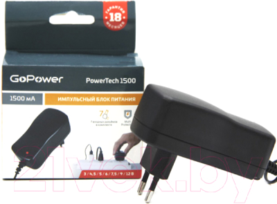 Зарядное устройство сетевое GoPower PowerTech 1500 / 00-00015336