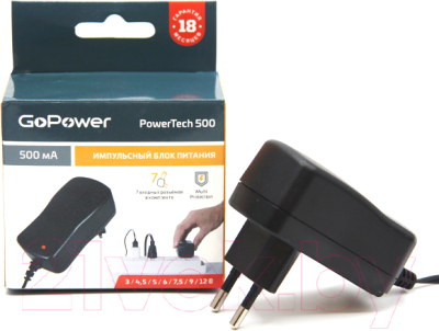 Зарядное устройство сетевое GoPower PowerTech 500 / 00-00015334