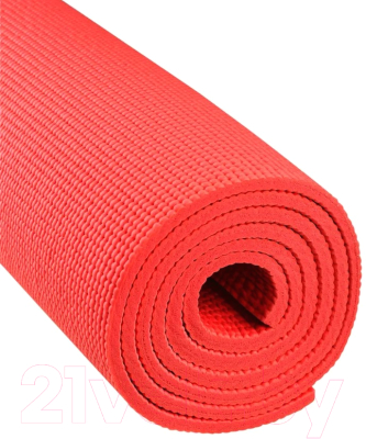 Коврик для йоги и фитнеса Starfit FM-101 PVC (183x61x0.3см, красный)